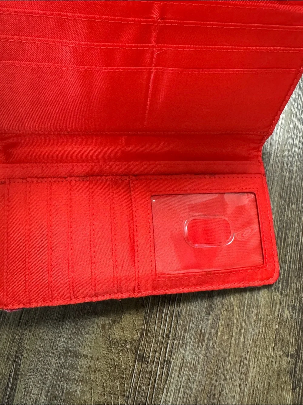 Vera Bradley‎ Quilted Paisley Foldover Clutch -Red Turquoise Wear On The Corners